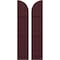 Ekena Millwork Americraft 3-Board (3 Batten) Wood Joined Board-n-Batten Shutters w/ Arch Top, ARW401BQ311X77WRH, PR ARW401BQ311X77WRH - alternate 1